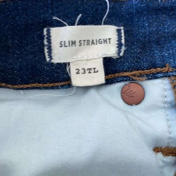 TALL Madewell Slim Straight Mid- Rise Stretch Jeans 23 Tall - Picture 10 of 13